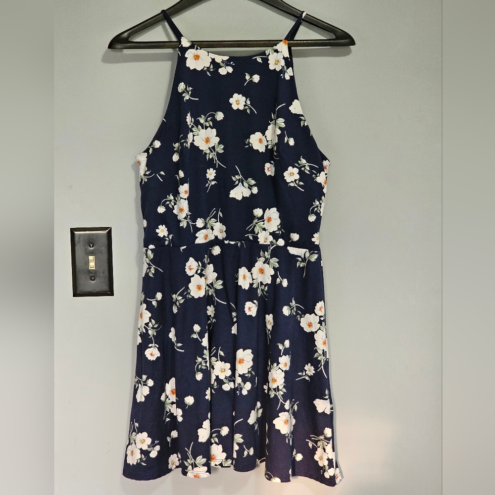 BCX Navy Floral Dress